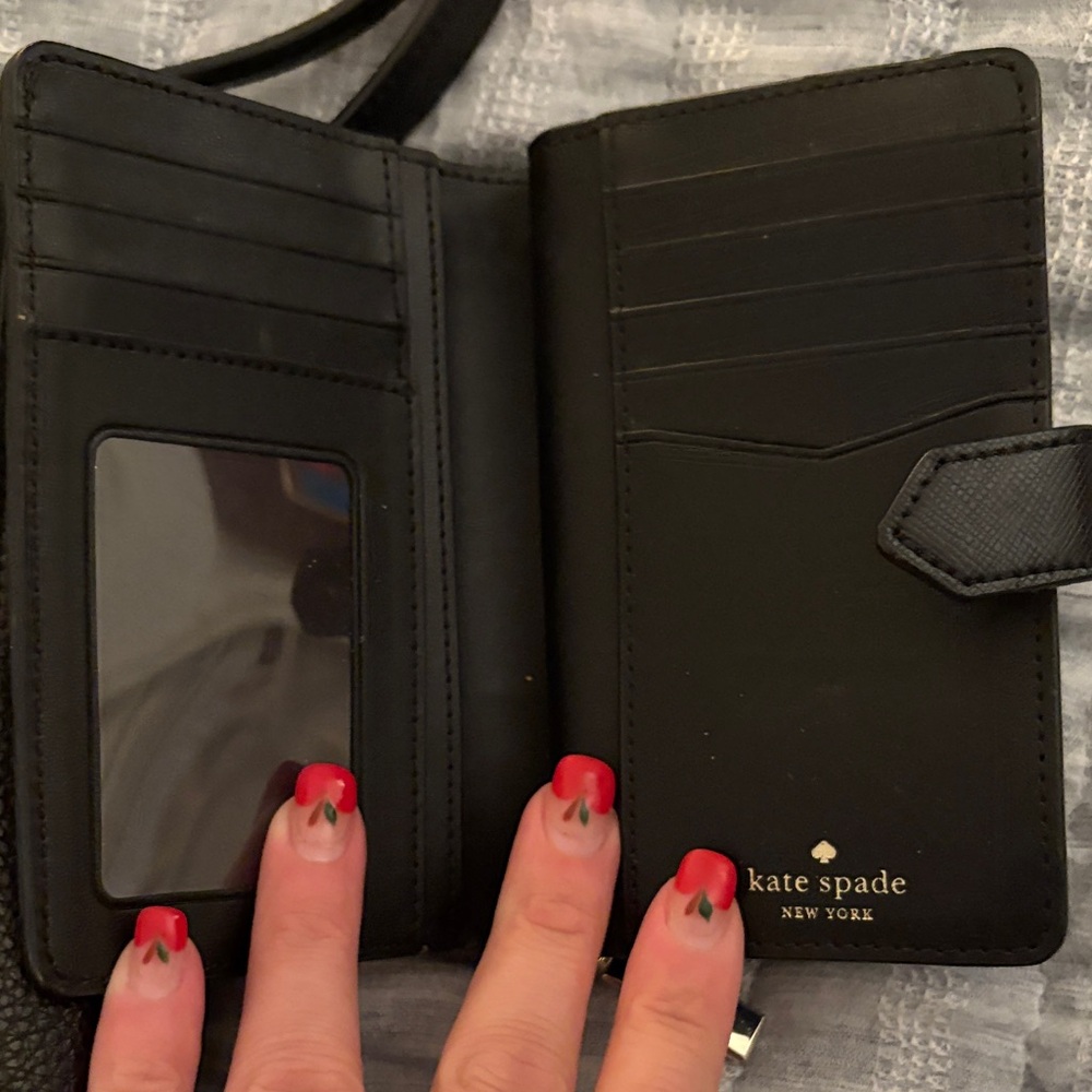 Kate Spade Classic Black Shoulder Bag w/ Wallet - Picture 7 of 13